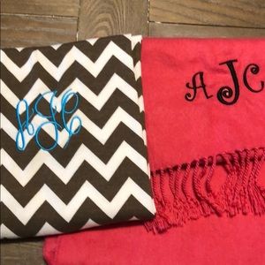 Infinity scarf with initials plus